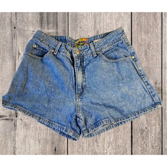PARIS BLUES EXPERIENCE blue Denim Shorts Sz 7 2.5" Inseam Vintage 90s USA made - Picture 9 of 9